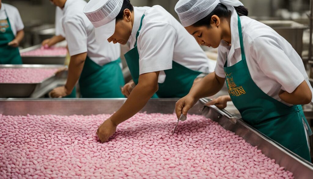 preparation process of jordan almonds